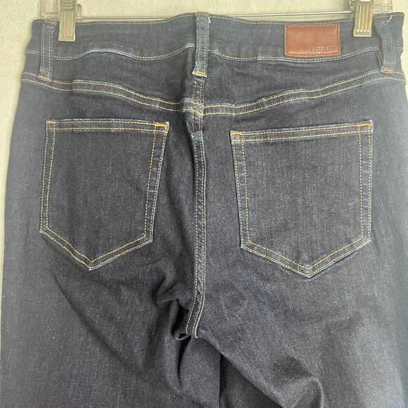 Lands End Dark Wash Mid Rise Skinny Jeans Non Destructed Size 8 - Picture 4 of 12